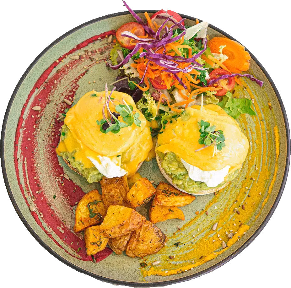 Avocado Benedict Delight - Huevos poché con aguacate y salsa holandesa
